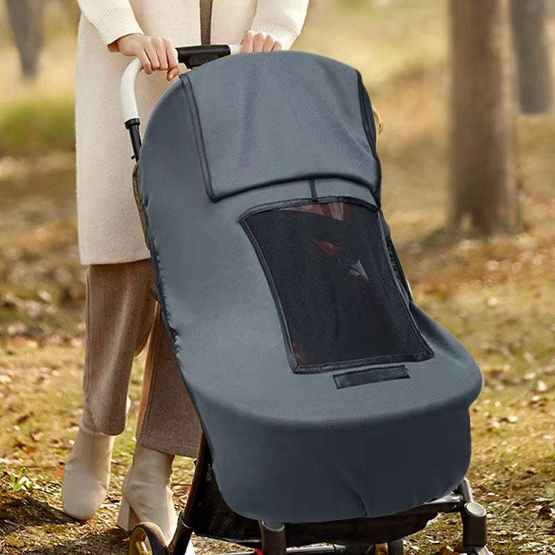 Pare-soleil-pour-poussette-de-bébé-noir