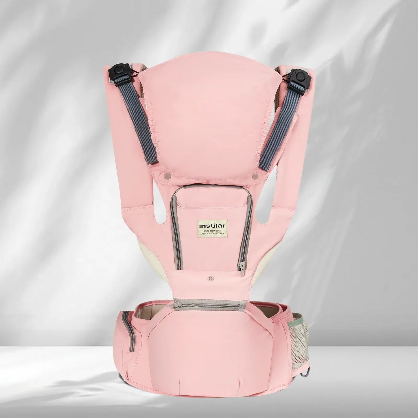 Porte-bébé-en-tabouret-en-rose