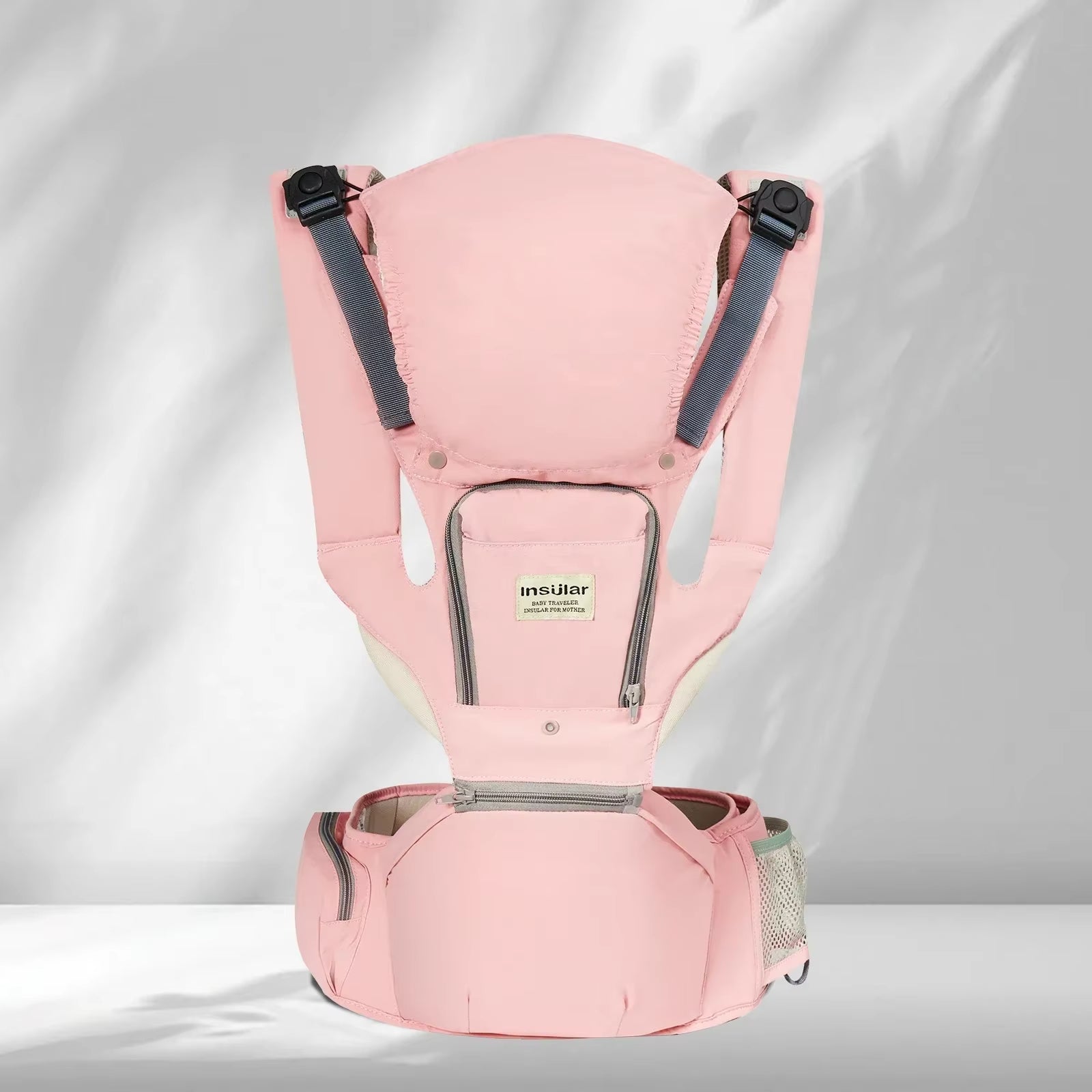 Porte-bébé-en-tabouret-en-rose