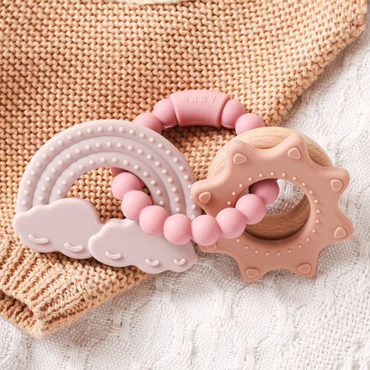  dentition-en-Silicone-pour-bébé-en-forme-de-soleil
