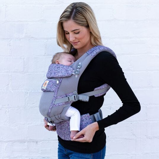 Porte Bebe - BreathBabyBag™ - Mauve Lavande - Poussebebe