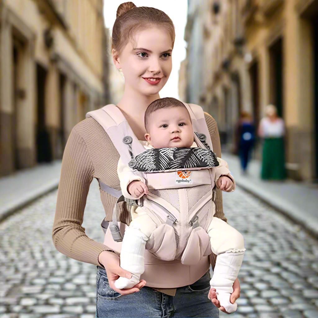 Porte Bebe - BreathBabyBag™ - Rose Maille - Poussebebe